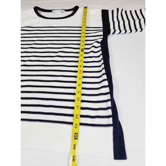Sonia Rykiel Paris DESIGNER Womens 40 Sweater Blue & White Striped French Cotton - Picture 7 of 9